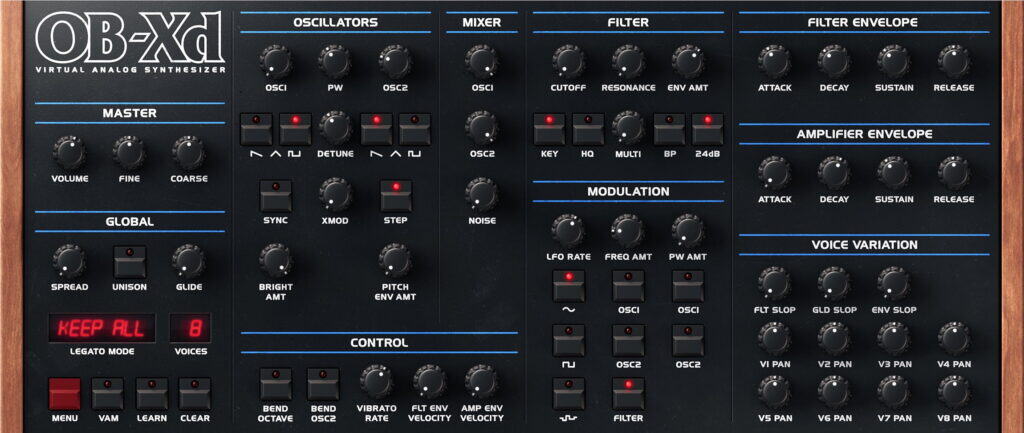 OB-Xd free vst synth